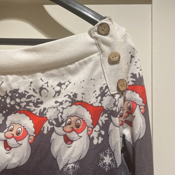 Christmas off the shoulder sweater. USA size 10. (Fit a large) - Picture 2 of 7